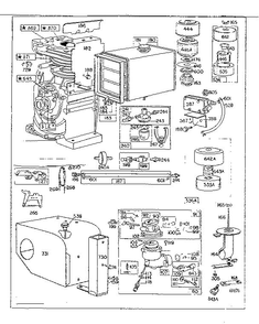 Carburetor Assembly Diagram and Parts List for 190400-190499 0010 - 0070 Briggs and Stratton Engine